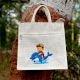 Dolphin Adventure Zipper Jute Tote Bag